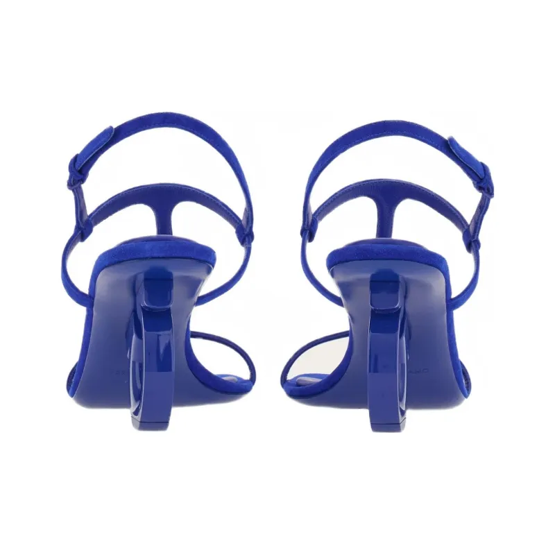 FERRAGAMO Elina Strap Sandals 7cm Women's Blue-4