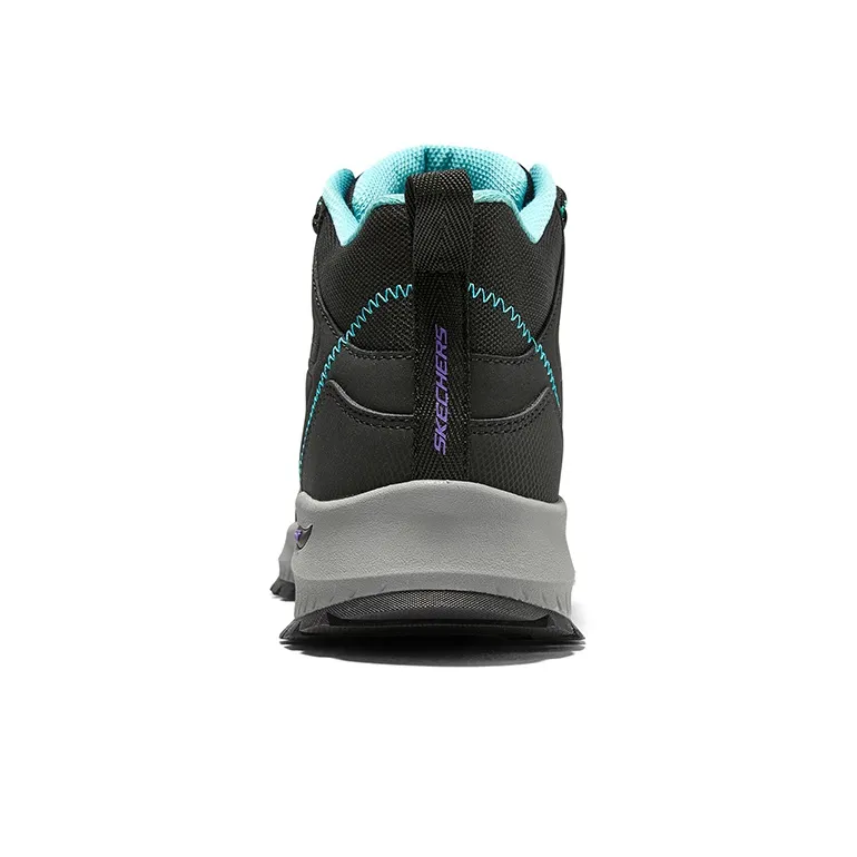 Skechers Cushioning Waterproof Mid Top Outdoor Shoes Women's Black Blue-4