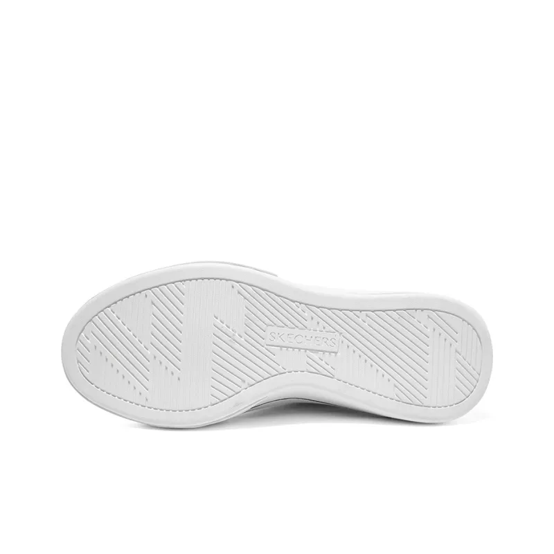 Skechers Court Classics Anti Slip Wear Resistant High Top Canvas Shoes Women's White-5