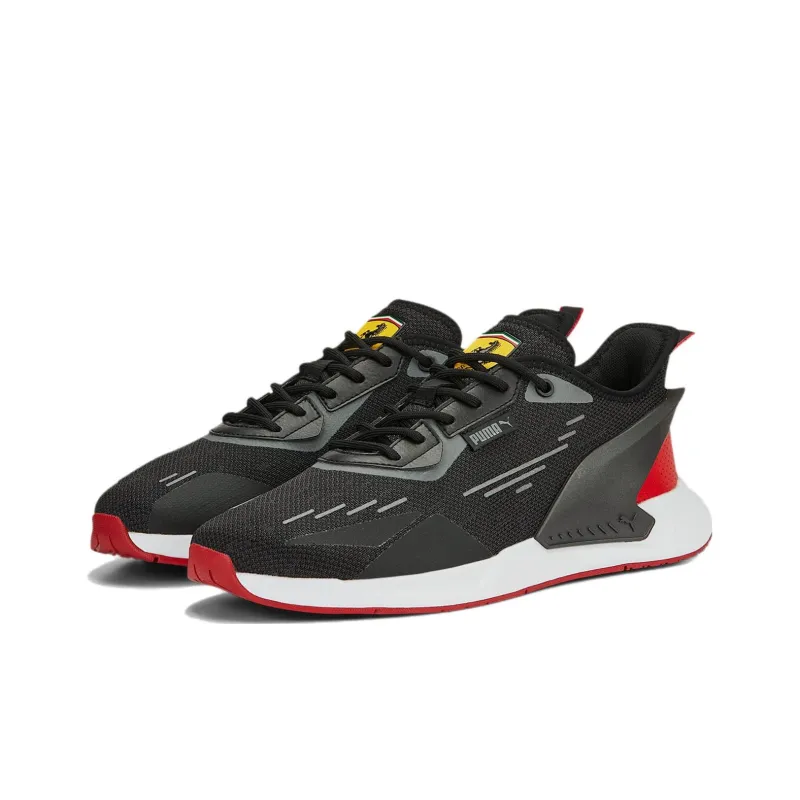 PUMA Scuderia Ferrari IONSpeed 2 Anti-Slip Wear-Resistant Low-Top Casual Shoes Men's Black Red-2