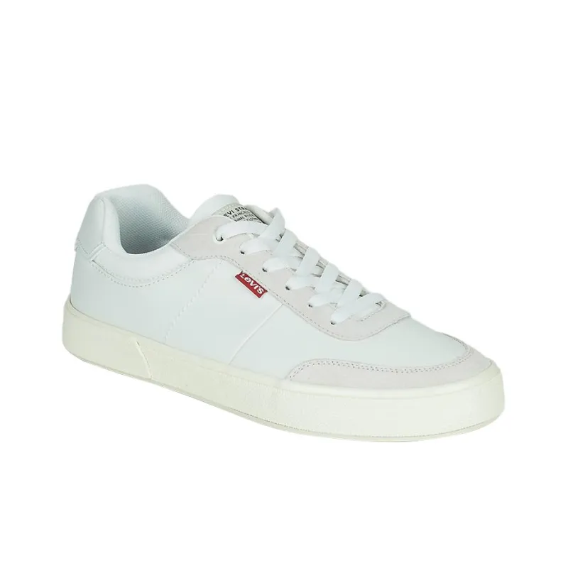 Levis Lightweight And Breathable Low Top Skateboard Shoes Men's White-3