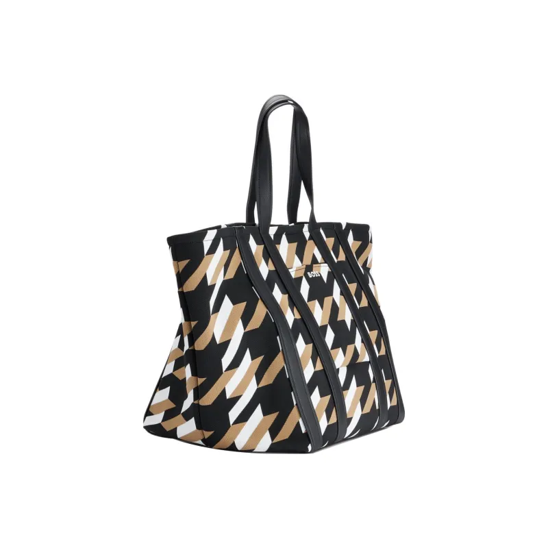 HUGO BOSS Polyester Shopping Bag One Shoulder Handbag Large Size Women's Multicolor-1