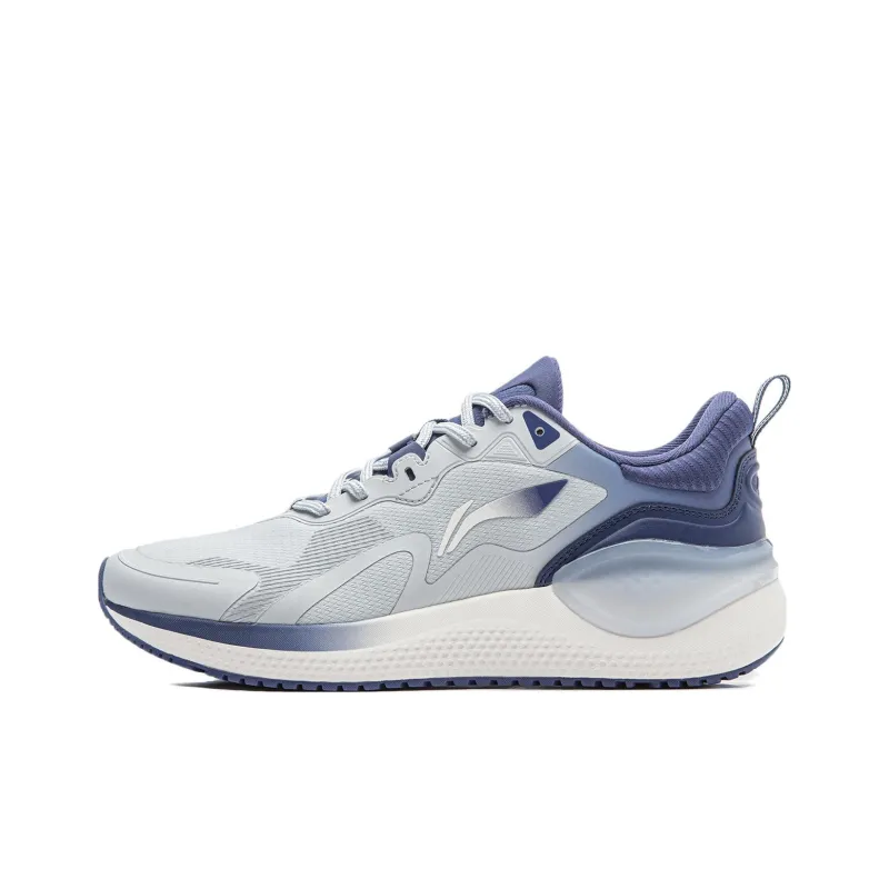 LiNing EazGo Cushioning Anti-Slip Wear-Resistant Breathable Lightweight Rebound Low-Top Running Shoes Men's White Black-0