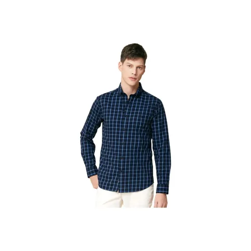 HAZZYS Shirts Men Navy Blue