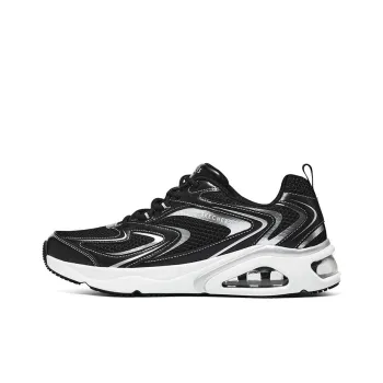 Skechers Wear resistant And Lightweight Low Top Casual Running Shoes Men's Black