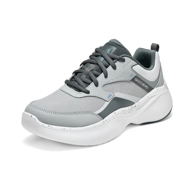 Skechers Cushioning, Wear Resistant Low Top Casual Running Shoes Men's Gray-2