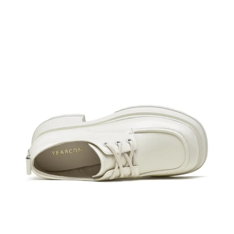 YEARCON Loafers Women's Low Top White/Khaki/Black-6