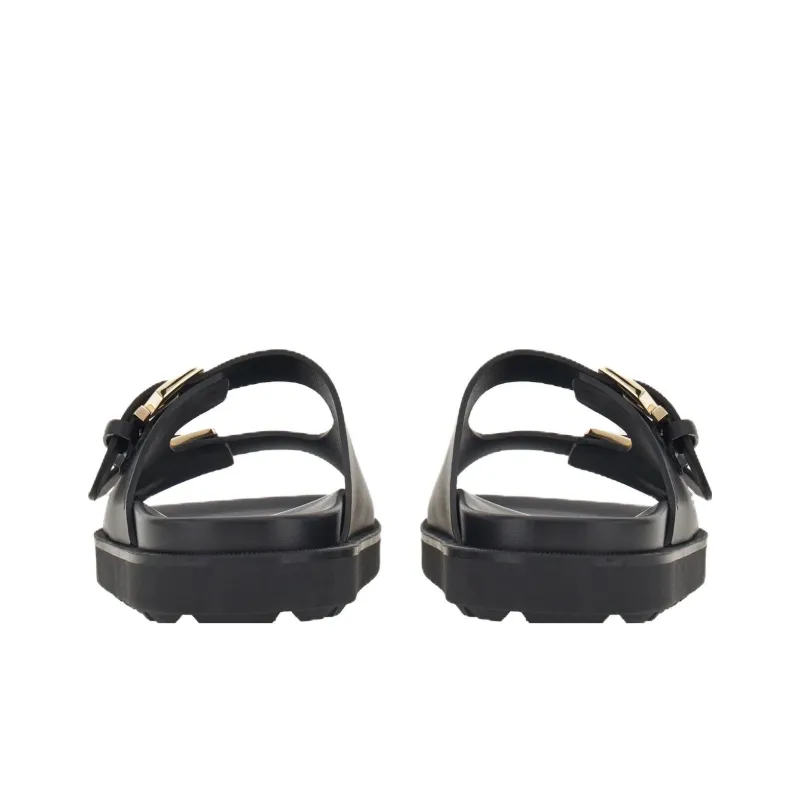 FERRAGAMO Rubber Sole Slide Slippers Women's Black-4