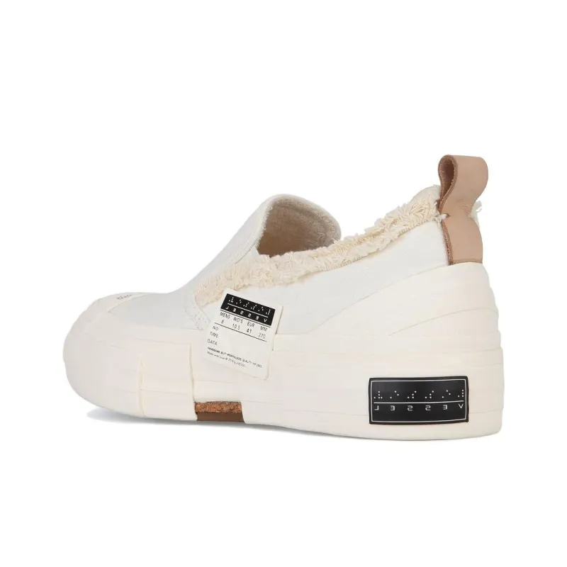 VESSEL G.O.P. White Slip On Cushioning Low Top Casual Shoes Unisex White-3