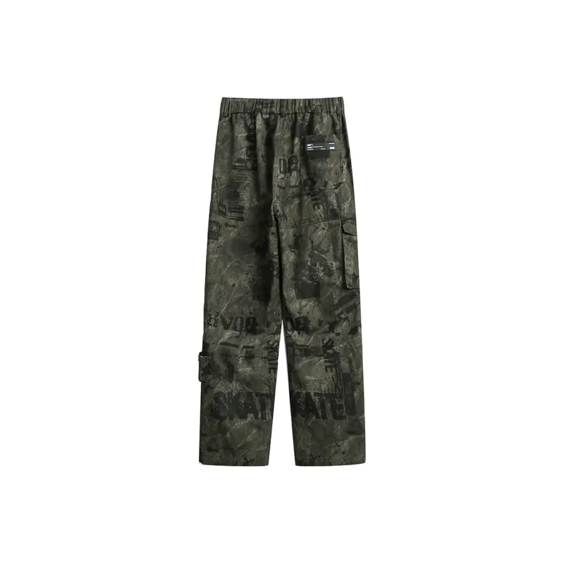 MEIPIN TANG Casual Pants Unisex Army Green-1