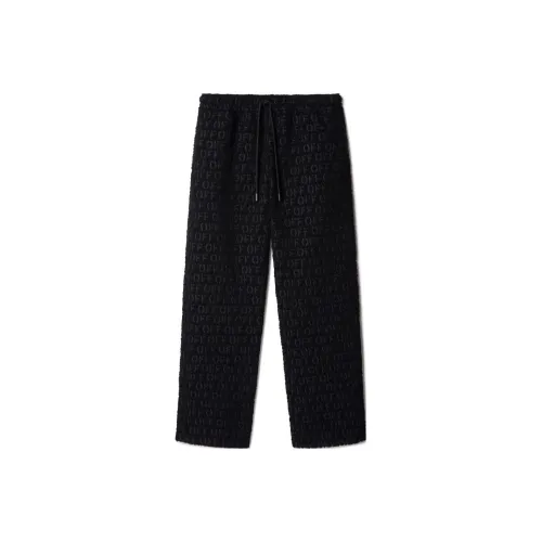 OFF-WHITE Off All Over Bouclé Casual Pant 'Black'