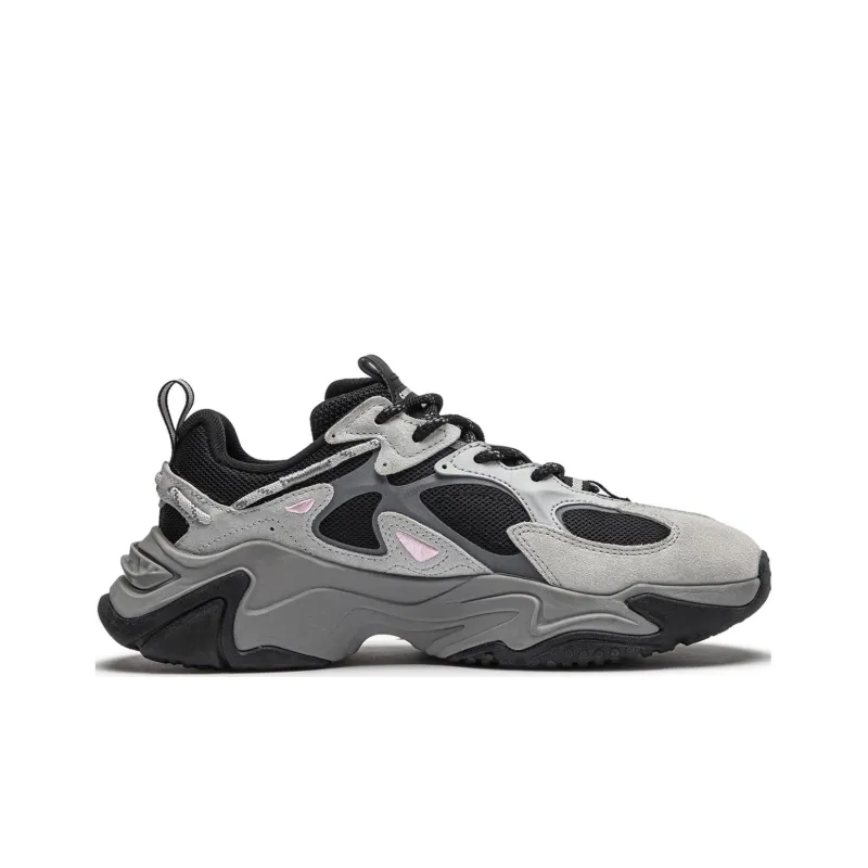 LiNing CF Tracing Collection Qianxing Strategy 2 Anti Slip Wear Resistant Low Top Casual Shoes Women's Black Gray-1
