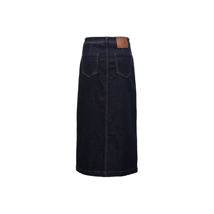 ONLY Denim Long Skirts Women's 810 Washed Denim Blue 810JEANS BLUE-1