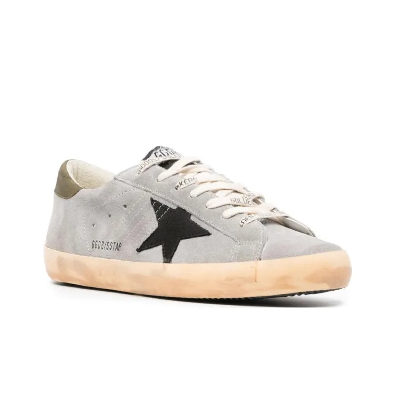 Golden Goose Super Star Low Top Skateboard Shoes Men's Medium Gray-1