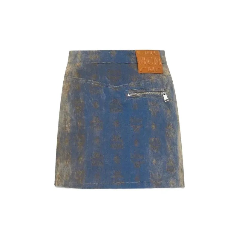 MCM Denim Shorts Women's Denim Blue-1