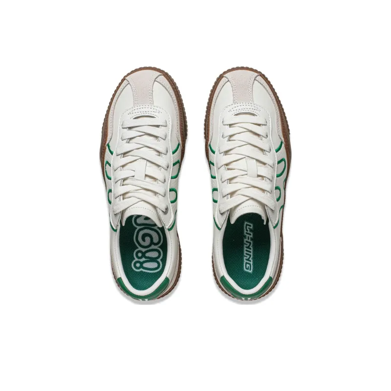 LiNing Yunchuan V2 Anti-Slip Wear-Resistant Low-Top Trendy Board Shoes Women's White Green-3