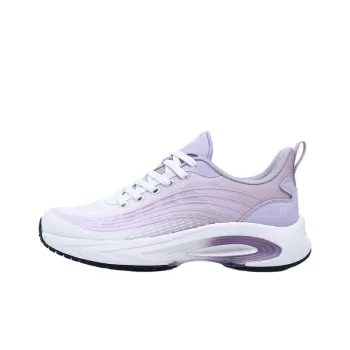LPMX Running Shoes Women's Low Top Purple White, Neon Green