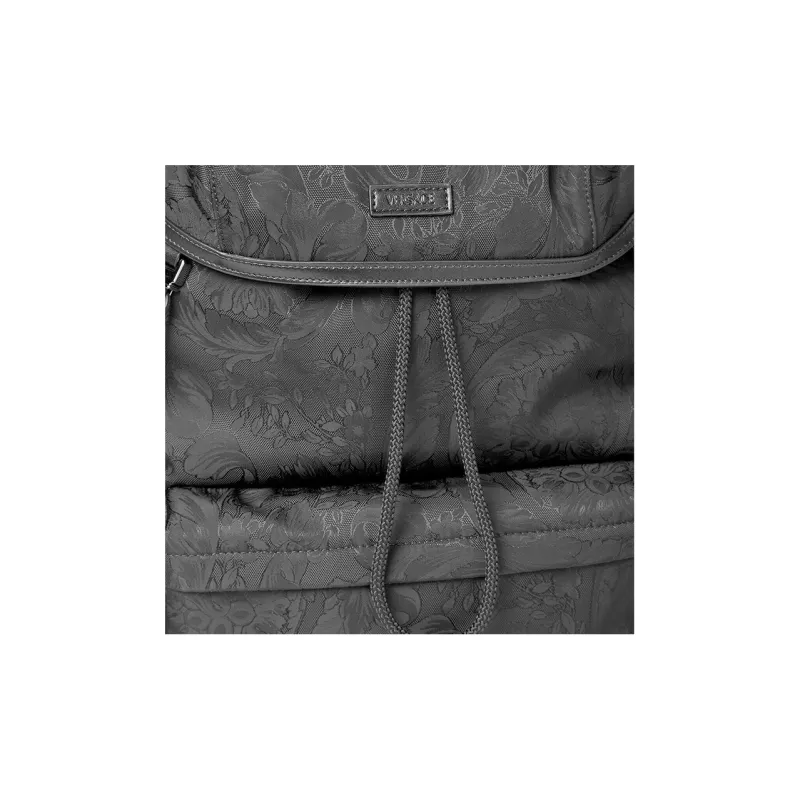 VERSACE Recycled Nylon Backpack Regular Men's Black-3