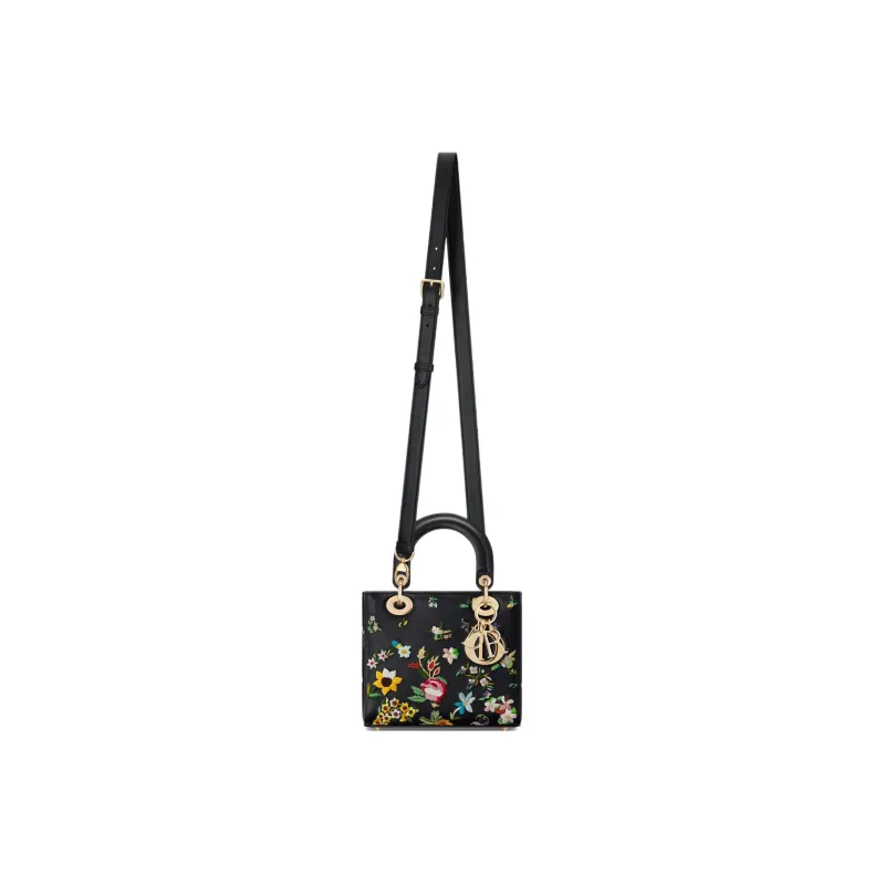 DIOR Lady Dior Calfskin Lady Dior Bag, Shoulder Bag, Crossbody Bag, Handbag Small Size Women's Black/Multicolor-4