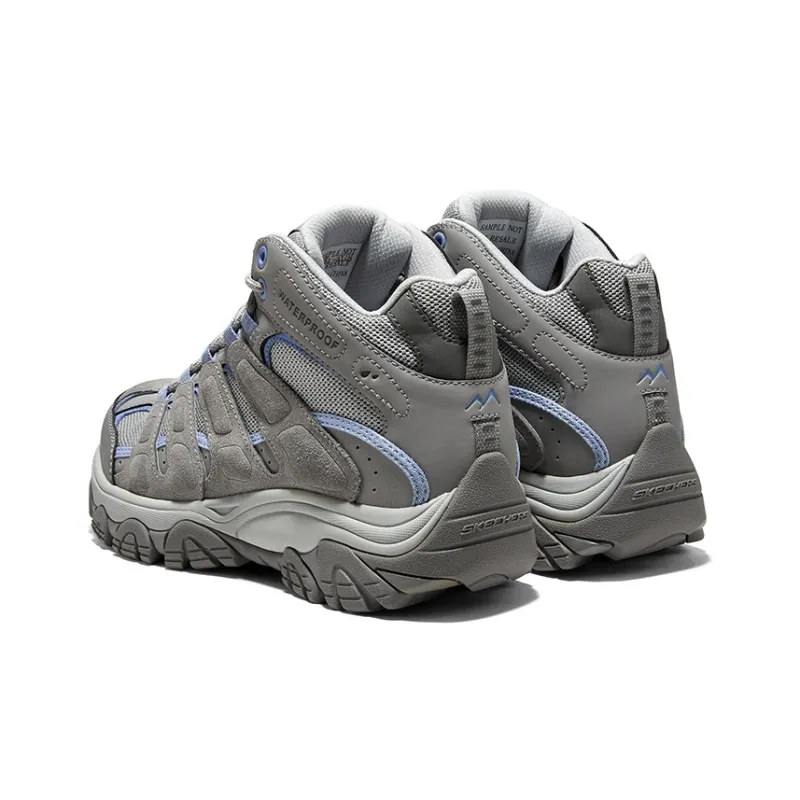 Skechers Slip Resistant And Breathable Mid Top Outdoor Shoes Women's Gray Blue-4