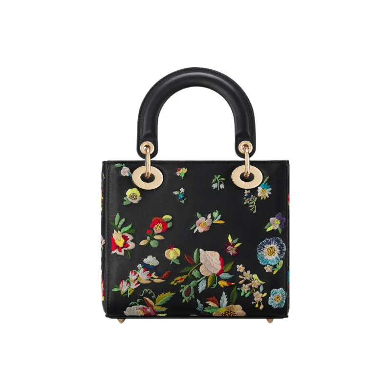 DIOR Lady Dior Calfskin Lady Dior Bag, Shoulder Bag, Crossbody Bag, Handbag Small Size Women's Black/Multicolor-2