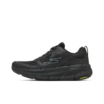 Skechers Shock Absorbers With Slip Resistant Features Low Top Running Shoes Men's Black Gray