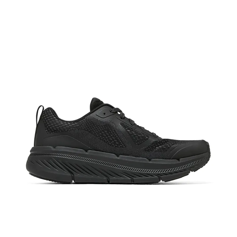 Skechers Shock Absorbers With Slip Resistant Features Low Top Running Shoes Men's Black Gray-1