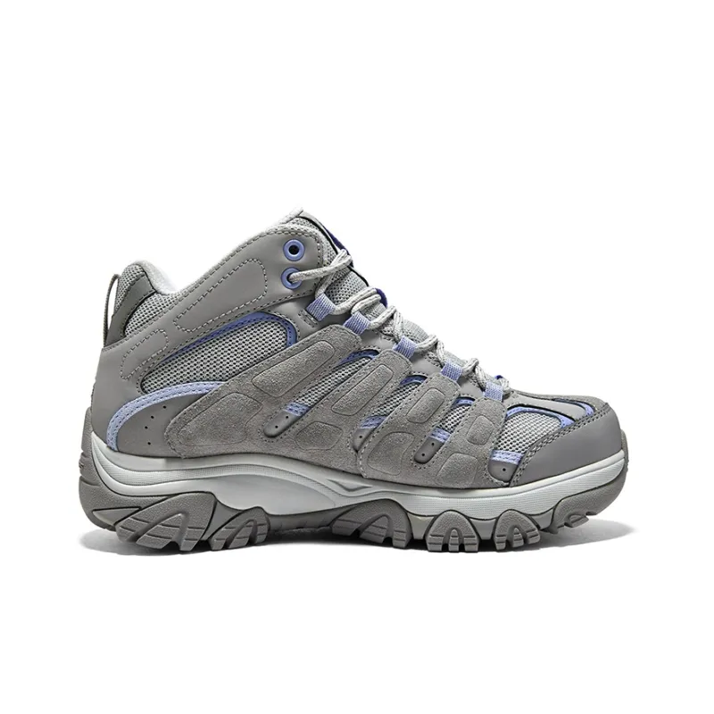 Skechers Slip Resistant And Breathable Mid Top Outdoor Shoes Women's Gray Blue-1