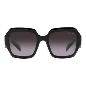 PRADA Acetate Irregular Shape Sunglasses Women's Black