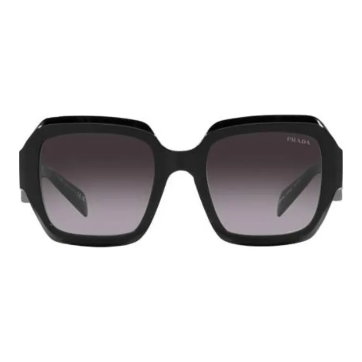 PRADA Acetate Irregular Shape Sunglasses Women's Black-0