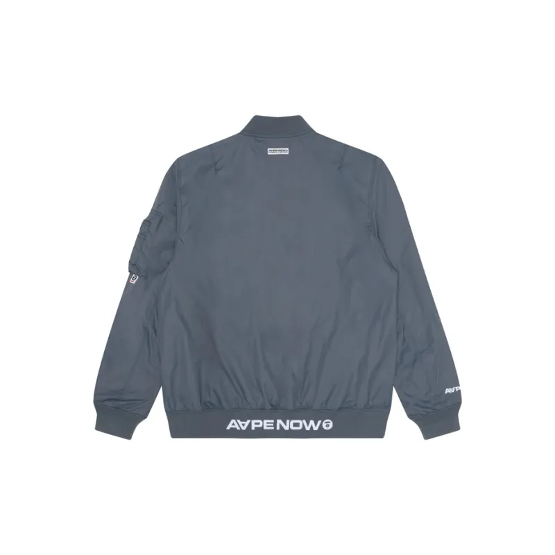 Aape Slogan print Bomber Jacket-4