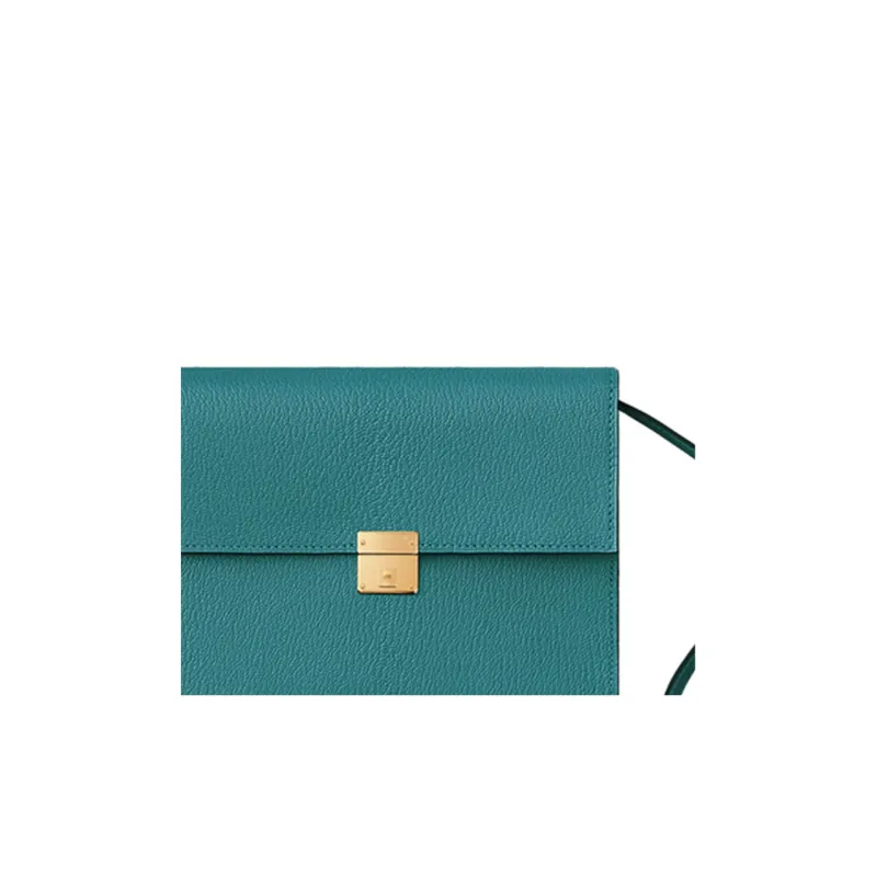 HERMES Clic Mysore Goat Skin Wallets Shoulder Bag Crossbody Bag Women's W0 Vert Bosphore Green-2
