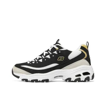 Skechers D'LITES 1.0 D'LITES Anti Slip Wear Resistant Low Top Chunky Sneakers Women's Black White
