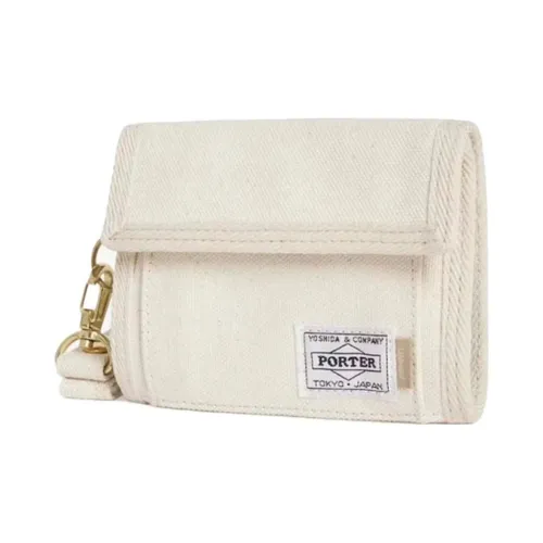 PORTER JJJJound Collaboration Cotton Wallet Regular Unisex Gray White