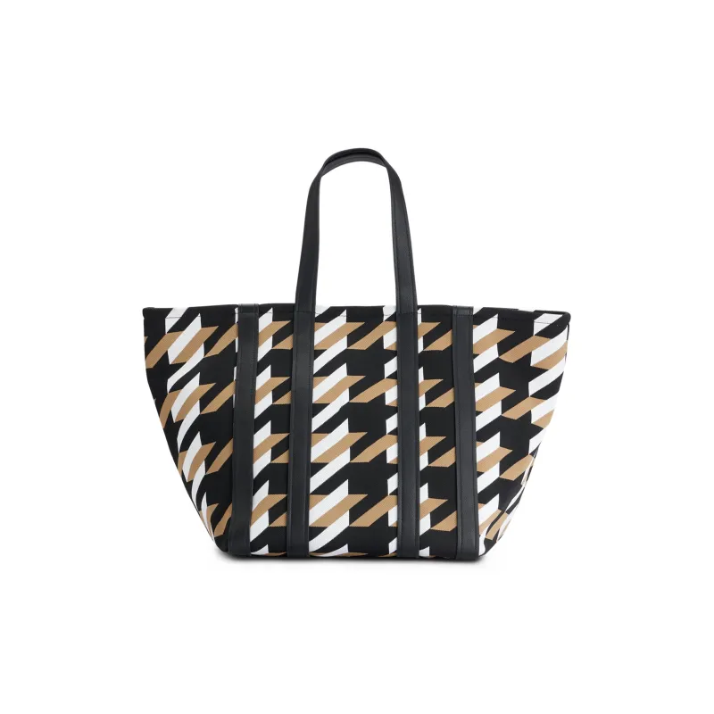 HUGO BOSS Polyester Shopping Bag One Shoulder Handbag Large Size Women's Multicolor-2