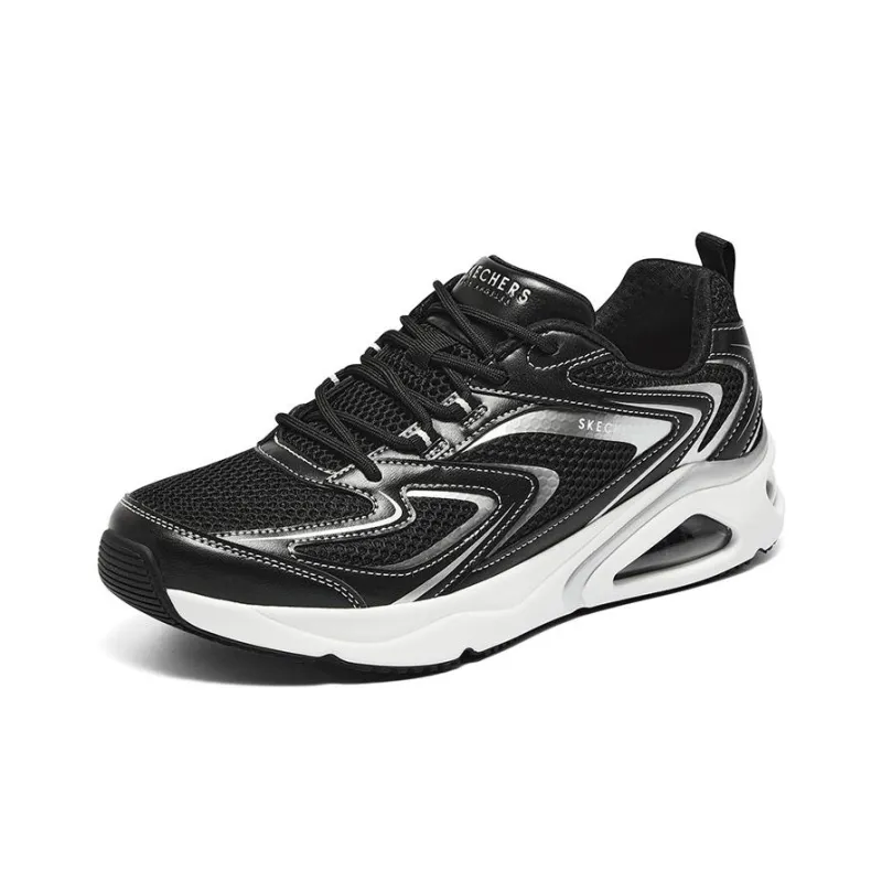 Skechers Wear resistant And Lightweight Low Top Casual Running Shoes Men's Black-2