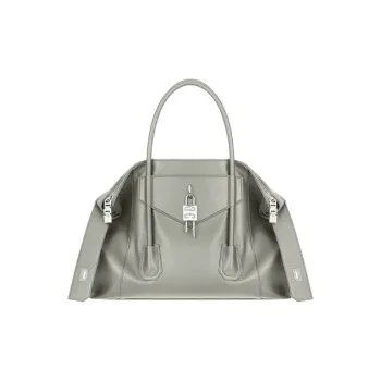 GIVENCHY Cow Leather Crossbody Handbags Medium Size Women's Gray