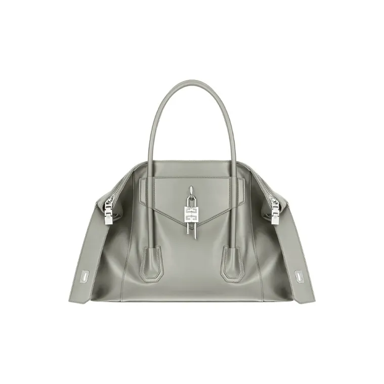 GIVENCHY Cow Leather Crossbody Handbags Medium Size Women's Gray-0