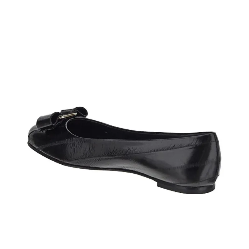 FERRAGAMO Vara Leather Ballerina Shoes-3