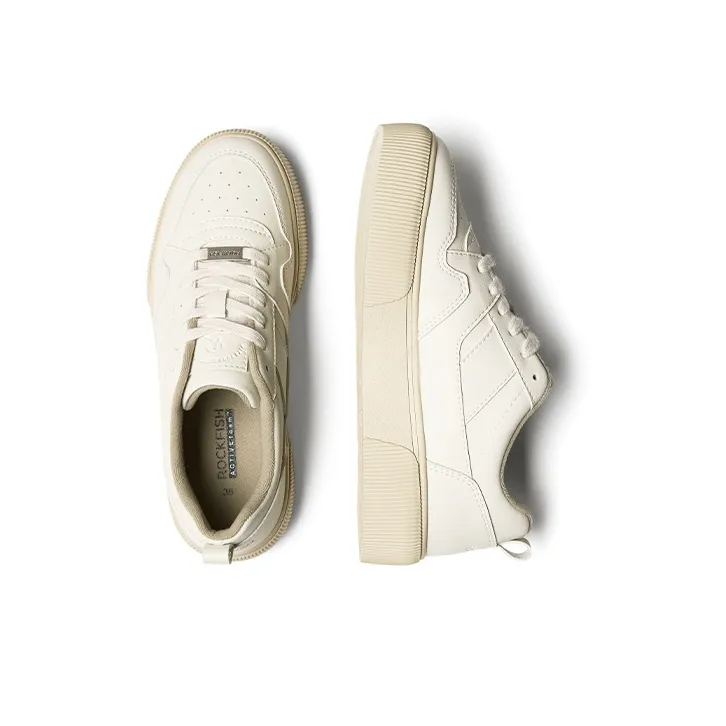 Rockfish Wear Resistant Slip Resistant Low Top Skateboard Shoes Women's Beige-2