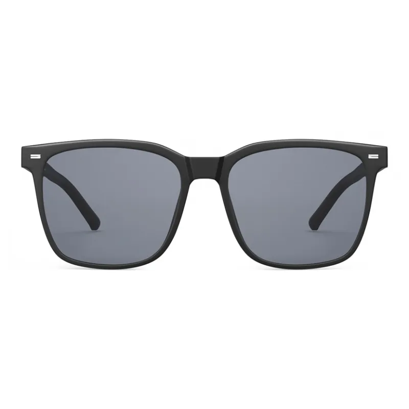 PARZIN TR90 Square Sunglasses Unisex Black-7