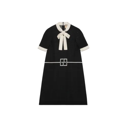 GUCCI Short-Sleeved Dresses Women's Black