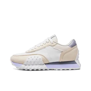 Kappa Cushioning Anti Slip And Wear Resistant Low Top Casual Running Shoes Unisex White Khaki Brown Purple