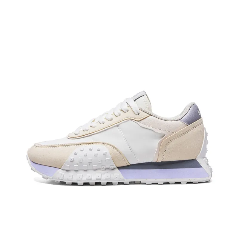 Kappa Cushioning Anti-Slip And Wear-Resistant Low-Top Casual Running Shoes Unisex White Khaki Brown Purple-0