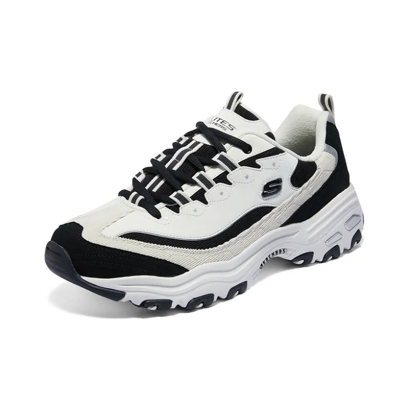 Skechers D'LITES HYPER BURST Cushioning Breathable Low Top Casual Running Shoes Men's Black-2