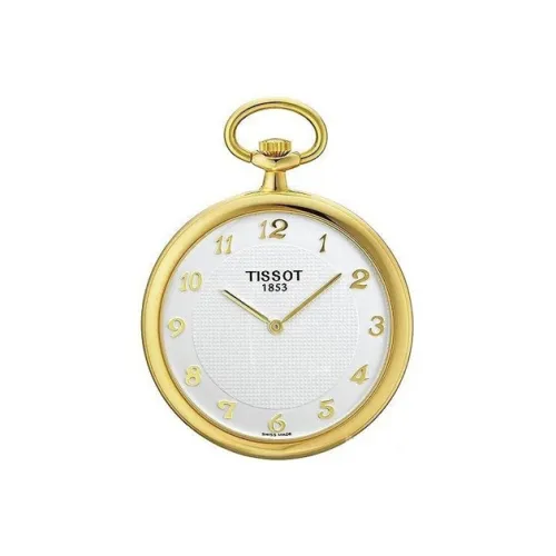 TISSOT Mechanical Movement-Manual Mechanical Movement 18K Gold Pocket Watches 42.3mm Women's Watch Silver