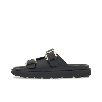 FERRAGAMO Rubber Sole Slide Slippers Women's Black