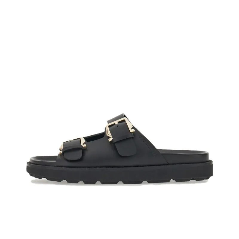 FERRAGAMO Rubber Sole Slide Slippers Women's Black-0