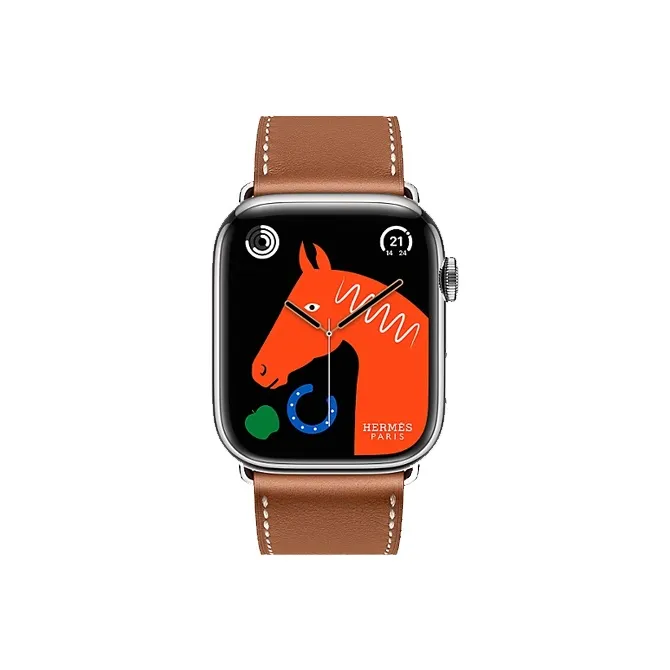 HERMES Apple Compatibility Watch Band Wrist 160 Mm To 195 Mm Genuine Leather Material-1