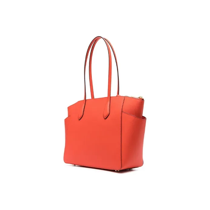MICHAEL KORS MARILYN Calfskin Tote Bag Shopping Bag Shoulder Bag Handbag Medium Size Women's Orange-2